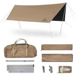 Naturehike Cloud Skies Awning Canopy Lite - Dark Brown Hexagon Vinyl-S (400*292)